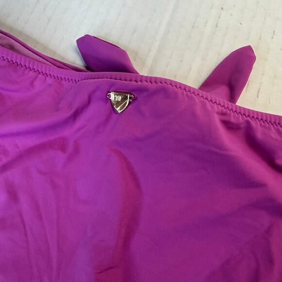 Amavi High Waist Tie Front Bikini Bottom Purple NWT Size Small - Picture 5 of 7